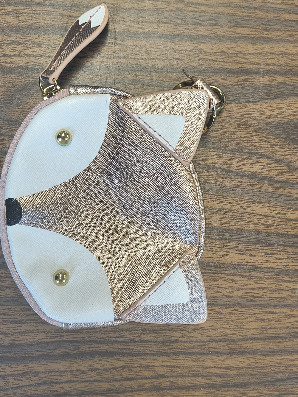 Rose Gold Fox Mini Coin Purse - Women Mini Bag